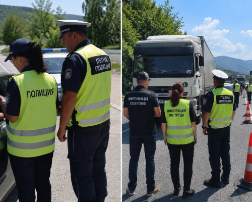 Полиция, митници и инспекция по труда с мащабна проверка по пътищата на Кюстендилско